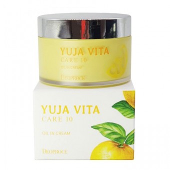 Deoproce Yuja Vita Care 10 Oil In Cream - Омолаживающий цитрусовый крем